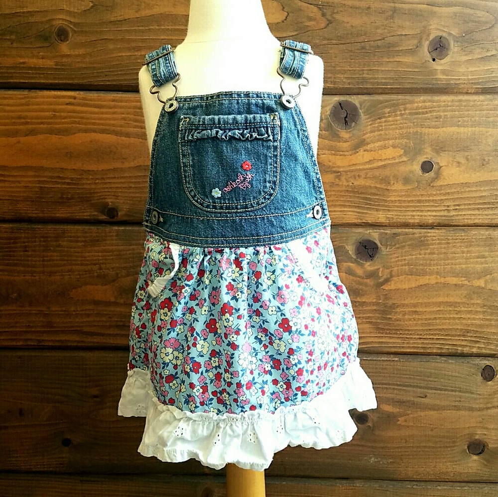 Oshkosh B'gosh Overall Floral Eyelet Dress